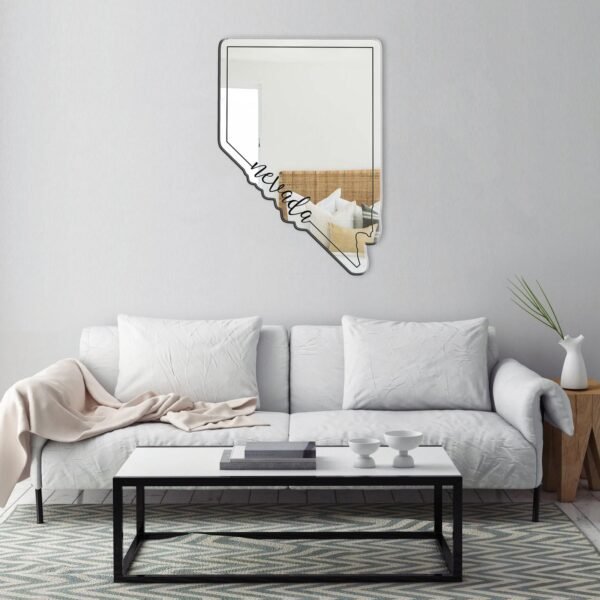 Custom-designed Nevada mirror with an ornate frame.