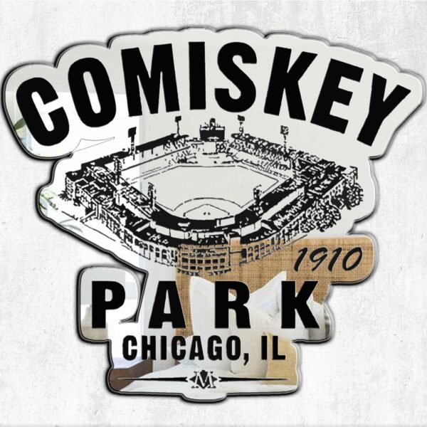 Antique-style Comiskey Park baseball mirror from 1910.