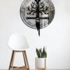 LOTR-themed circular mirror with Elvish script border.