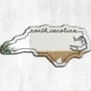 North Carolina outline in unique mirror design.