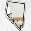 Decorative Nevada state outline home mirror.