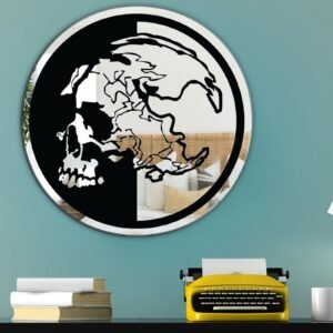Outline-only mirror inspired by Metal Gear Solid's MSF logo.