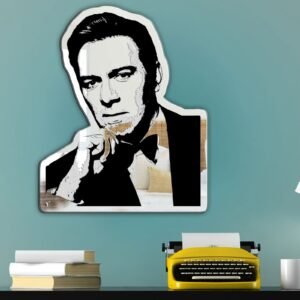 Elegant Christopher Plummer themed mirror with ornate frame.