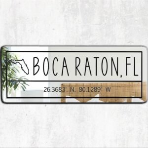 Mirror with 'Boca Raton