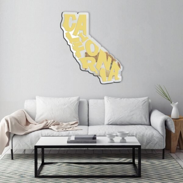 Elegant wall-mounted California style mirror.