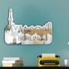 Berlin city Frameless Mirror with an artistic representation of Berlin's skyline.