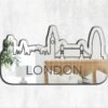 Adhesive mirror featuring the iconic skyline of London city.