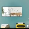 Downtown Tampa skyline wall-mounted mirror showcasing modern cityscape.