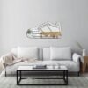 Minimalist white sneakers illustration on a mirror.