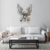 Eagle Freedom for All Black custom-painted mirror featuring bold eagle design and powerful typography.