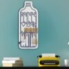 "Drink More Water" bottle quote on a navy background mirror.
