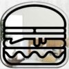 Wall mirror designed to resemble a hamburger.