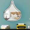 Fig icon in black flat contemporary design mirror.