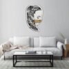A sentimental mirror featuring the phrase "Oh my beautiful daughter" in elegant typography, adding a heartfelt and personalized touch to the decor.