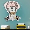 A personalized mirror featuring Ryomen Sukuna from Jujutsu Kaisen, with a bold design filled with shades of pink, showcasing his intense expression and iconic features.