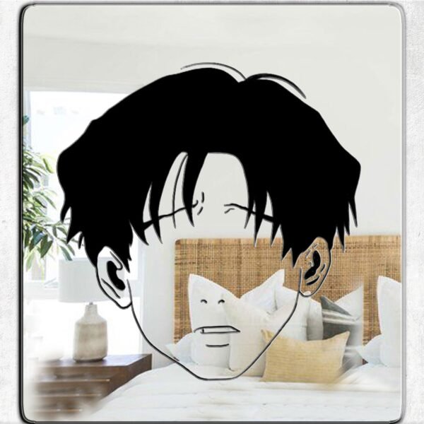 Custom mirror featuring Yoonbum's face from 'Killing Stalking'.