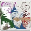 A personalized mirror featuring colorful artwork inspired by Cowboy Bebop, with vibrant characters and a dynamic design that captures the essence of the anime.