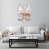 A mirror featuring a colorful and stylish illustration of an Oni, with vibrant hues and a bold, dynamic design.