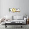 An acrylic mirror featuring the Dogecoin logo, ideal for crypto traders and HODL enthusiasts.