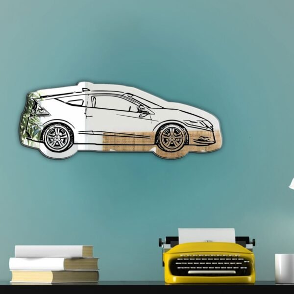 Honda CR-Z shaped wall mirror with car design details.