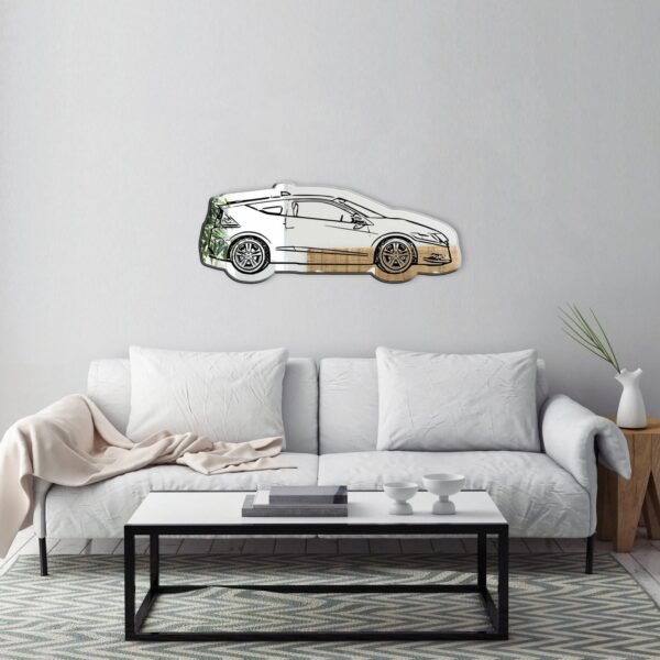 Decorative mirror modeled after Honda CR-Z car.