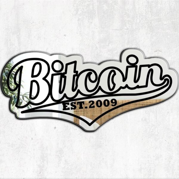 Retro Bitcoin logo, designed for crypto traders and tech enthusiasts.