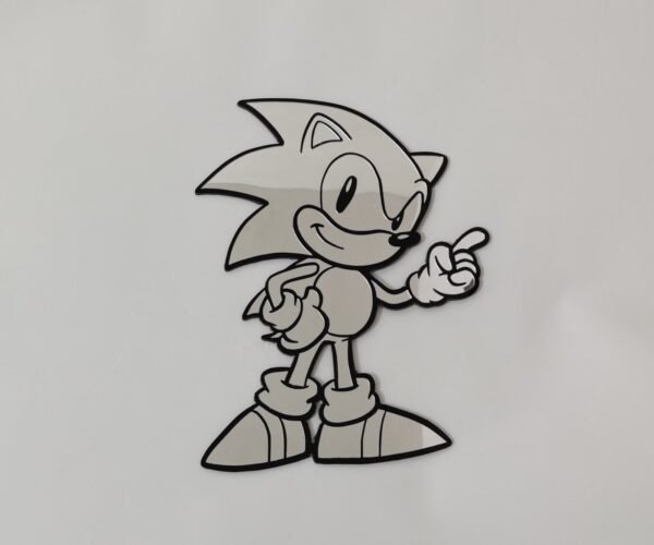 Custom wall art mirror featuring Sonic the Hedgehog design