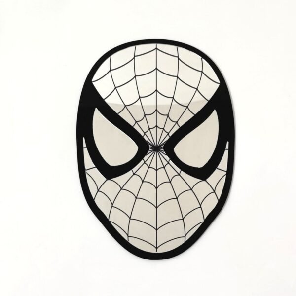 Spiderman-themed custom wall mirror for room decor.