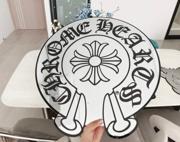 Custom Chrome Hearts mirror for trendy home decor