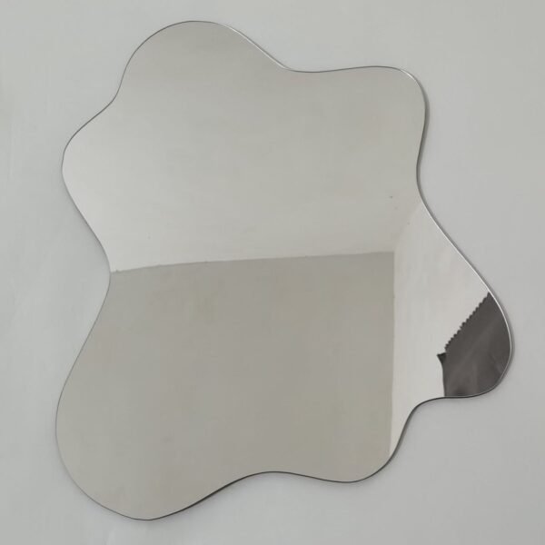 Irregularly shaped mirrors designed to resemble a pond for bathroom decor