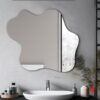 Irregularly shaped mirrors designed to resemble a pond, perfect for bathroom decor