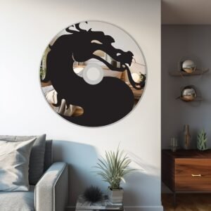 Mortal Kombat CD disc repurposed as a decorative mirror.