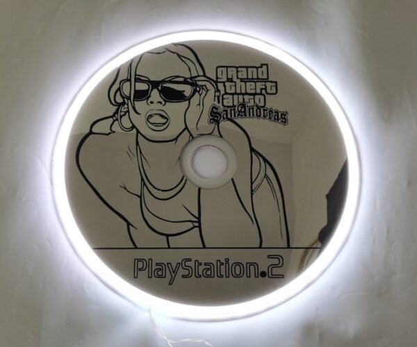 Game-themed mirror from "GTA San California" disc.