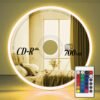 Wall mirror designed to look like a classic CD disc