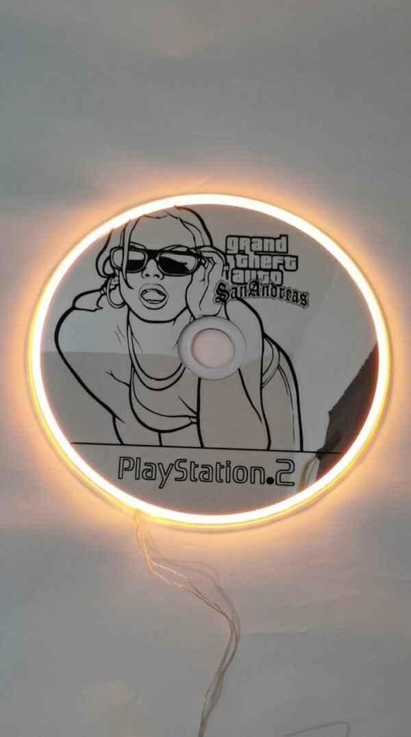 Upcycled "GTA San Andreas" disc into mirror.