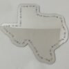 Irregular border mirror shaped like Texas.