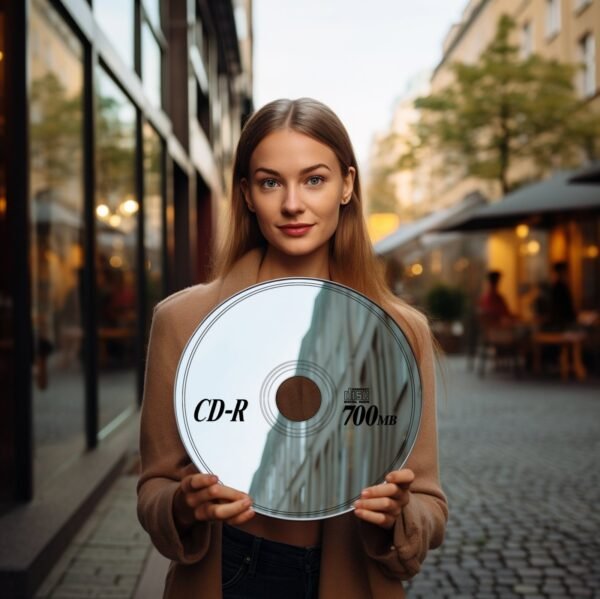 Mirror designed to resemble a vintage CD disc, ideal for wall decor