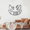 Round mirror with Gengar's smiling face design from Pokémon.