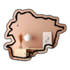 Andorra Minimalistic Country Outline Mirror