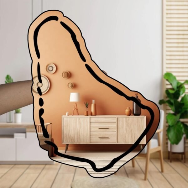 Barbados Minimalistic Country Outline Mirror