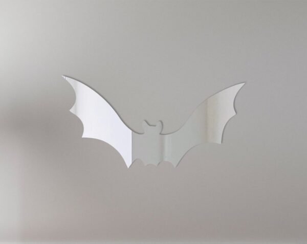 Bat-shaped mirror with '7' sign