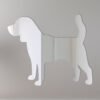 Decorative mirror shaped like a Beagle with 'Welcome' text.
