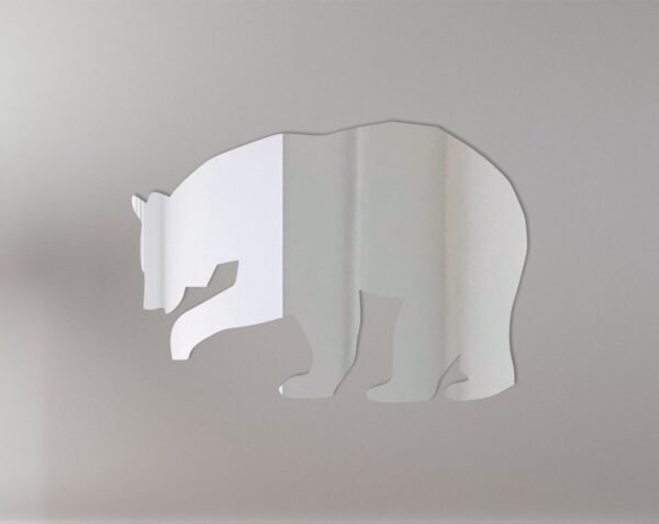 Bear-shaped mirror with 'Bear 1' text