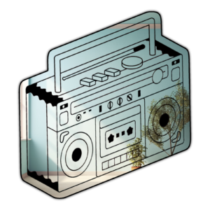 Boombox Design Mirror