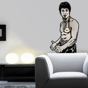 Bruce Lee wall mirror featuring a classic action pose.