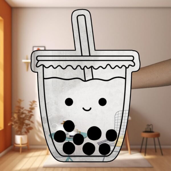 Bubble Milk Tea Boba Face Mask Mirror - Cute Drink Decor