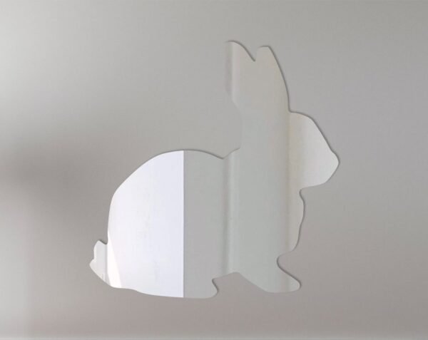 Bunny-shaped mirror with the number '2' sign at the top.