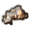 Burkina Faso Minimalistic Country Outline Mirror