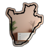 Burundi Uburundi Minimalistic Country Outline Mirror