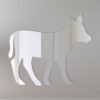 Reflective 'Calf Mirror' road sign with calf graphic and bold text.